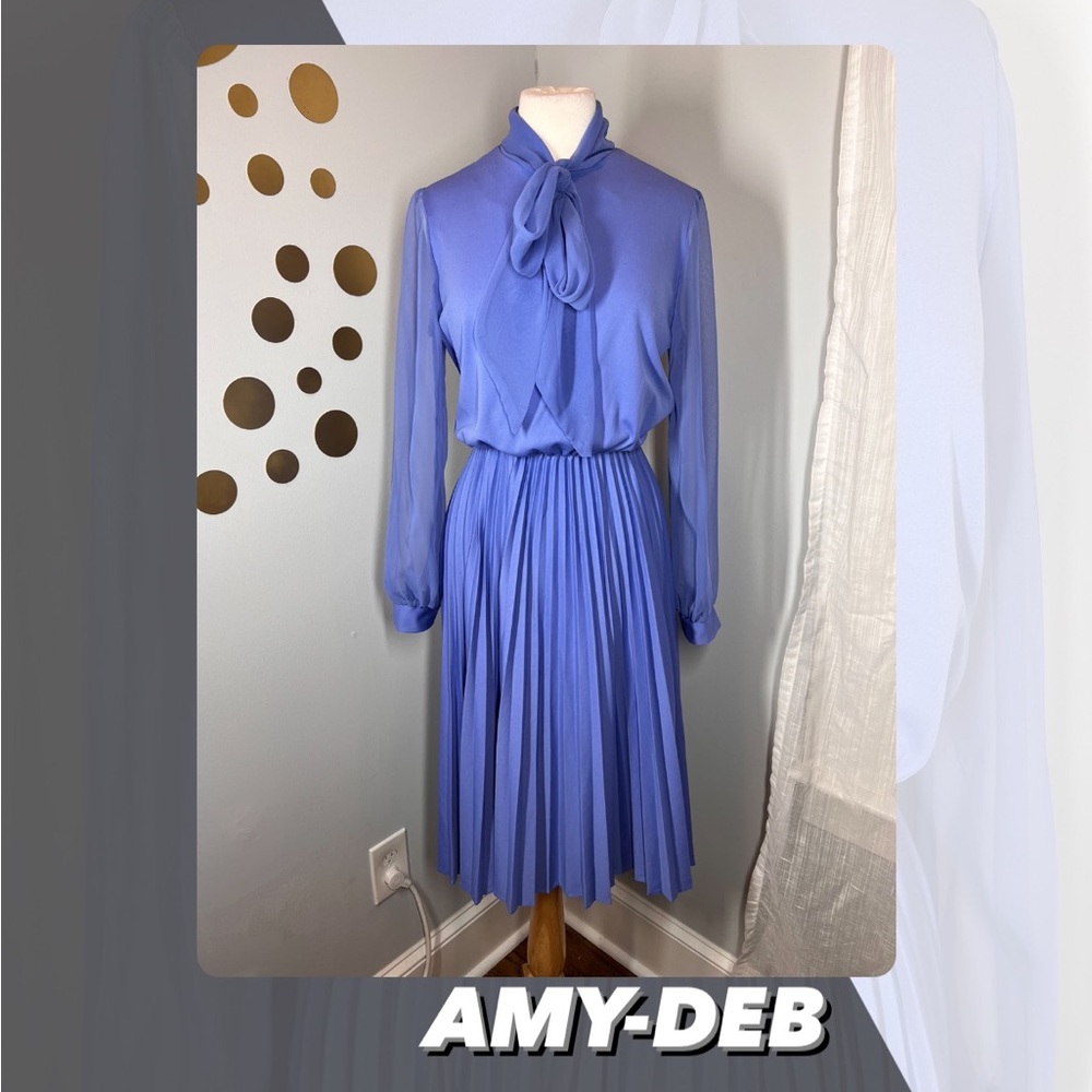 Women's Long Sleeve Blue Dress